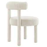 Halcyon Boucle Fabric Dining Chair in Ivory