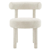 Halcyon Boucle Fabric Dining Chair in Ivory