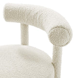Halcyon Boucle Fabric Dining Chair in Ivory
