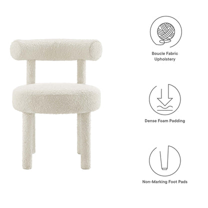 Toulouse Boucle Fabric Dining Chair by Furniture for America