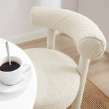 Halcyon Boucle Fabric Dining Chair in Ivory