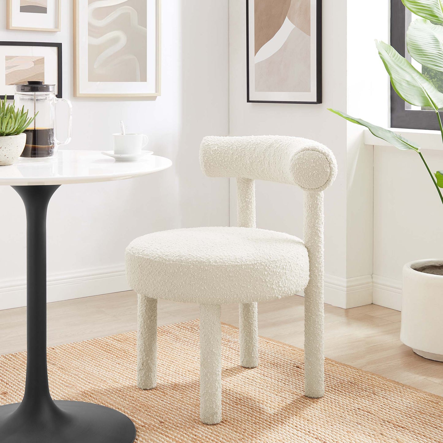 Toulouse Boucle Fabric Dining Chair by Furniture for America