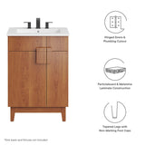 Summit 24" Bathroom Vanity Cabinet (Sink Basin Not Included) in Walnut
