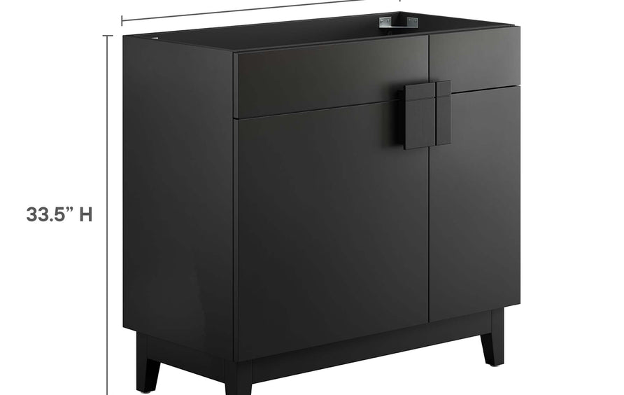 Summit 36" Bathroom Vanity Cabinet (Sink Basin Not Included) in Black