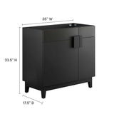Summit 36" Bathroom Vanity Cabinet (Sink Basin Not Included) in Black