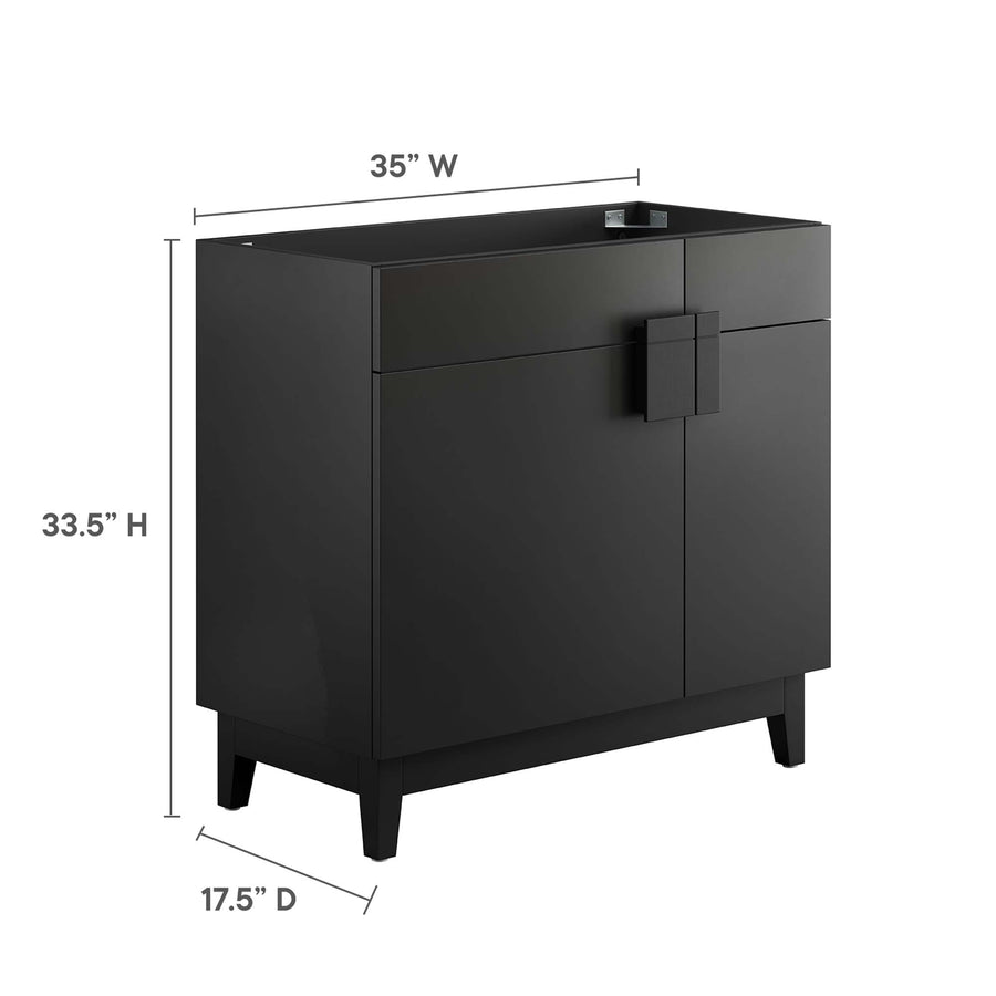 Summit 36" Bathroom Vanity Cabinet (Sink Basin Not Included) in Black