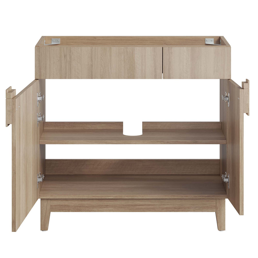 Summit 36" Bathroom Vanity Cabinet (Sink Basin Not Included) in Oak