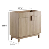 Summit 36" Bathroom Vanity Cabinet (Sink Basin Not Included) in Oak