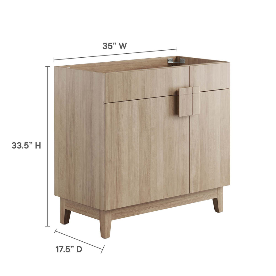Summit 36" Bathroom Vanity Cabinet (Sink Basin Not Included) in Oak