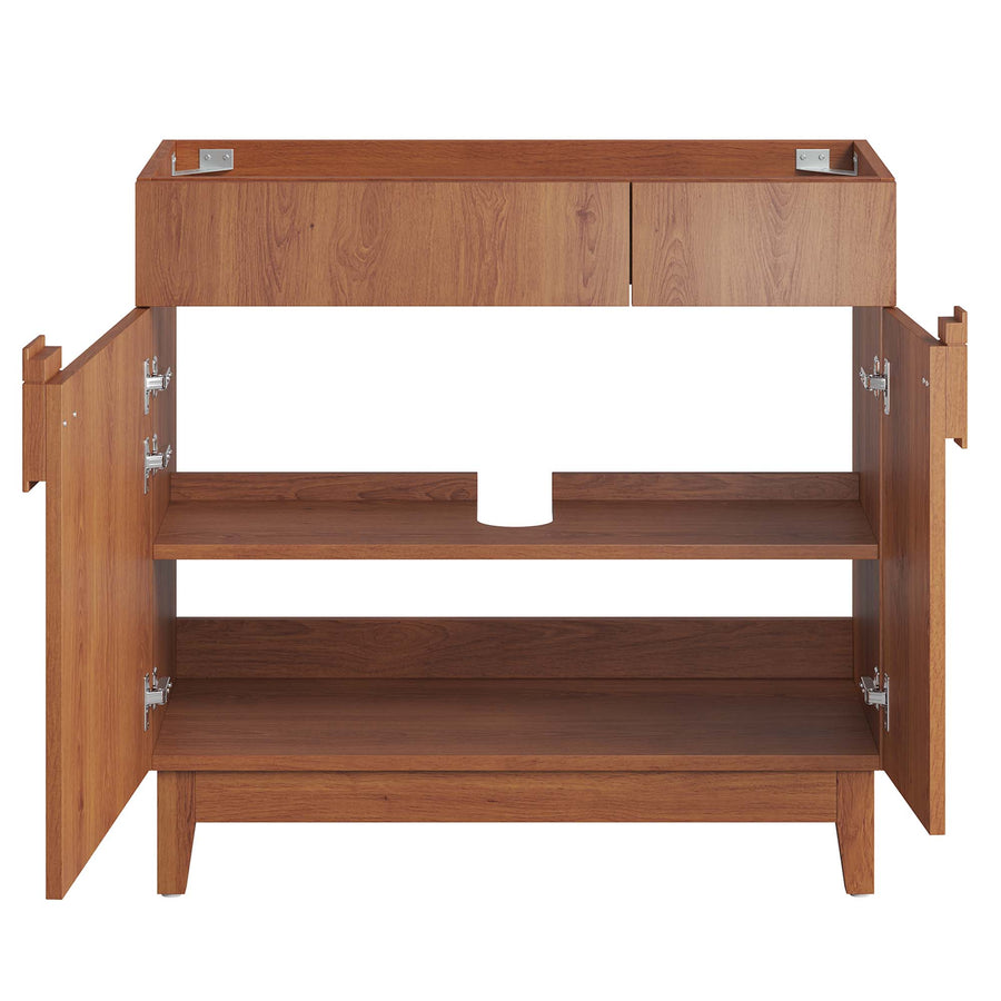 Summit 36" Bathroom Vanity Cabinet (Sink Basin Not Included) in Walnut