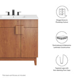 Summit 36" Bathroom Vanity Cabinet (Sink Basin Not Included) in Walnut