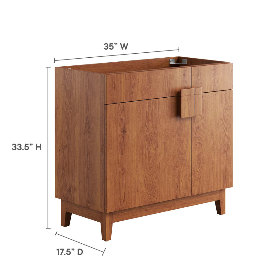 Summit 36" Bathroom Vanity Cabinet (Sink Basin Not Included) in Walnut