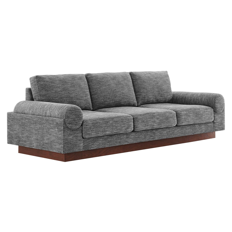 Seamus Upholstered Fabric Sofa in Gray