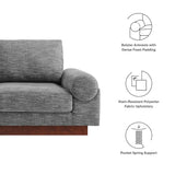 Seamus Upholstered Fabric Sofa in Gray