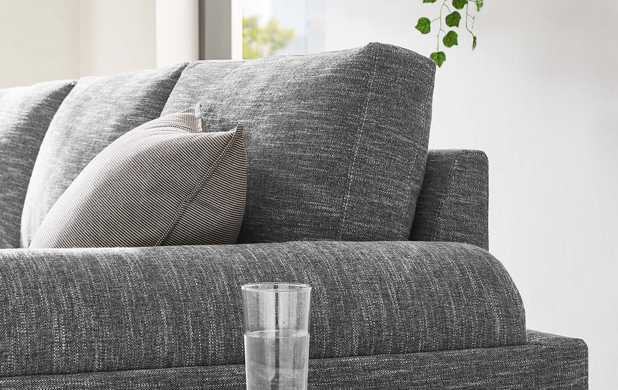 Seamus Upholstered Fabric Sofa in Gray