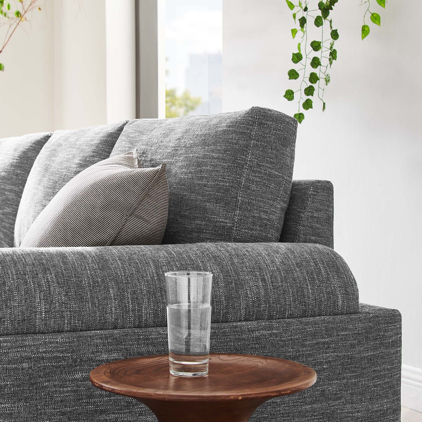 Seamus Upholstered Fabric Sofa in Gray