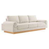 Seamus Upholstered Fabric Sofa in Ivory