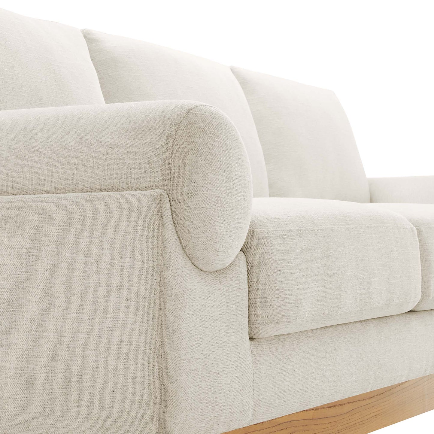 Seamus Upholstered Fabric Sofa in Ivory