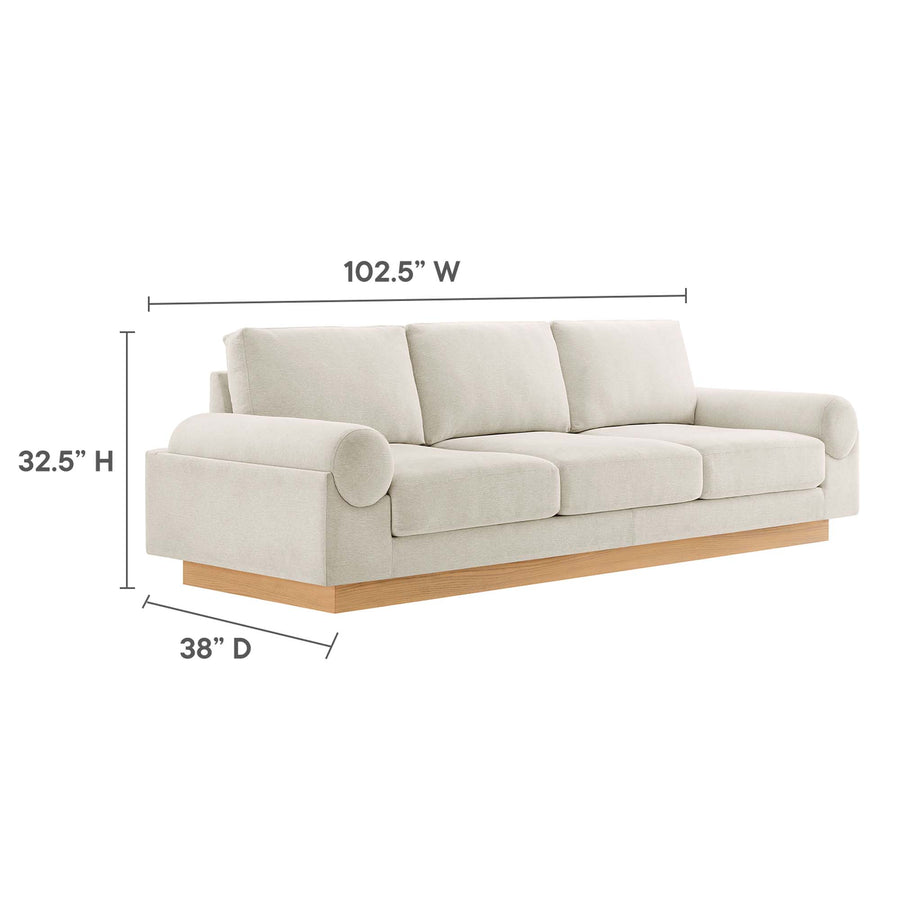 Seamus Upholstered Fabric Sofa in Ivory