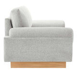Seamus Upholstered Fabric Sofa in Light Gray