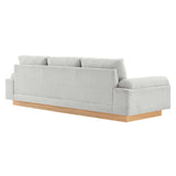 Seamus Upholstered Fabric Sofa in Light Gray