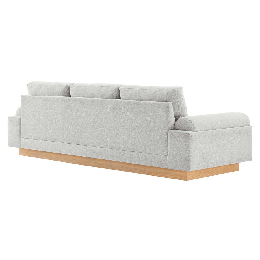 Seamus Upholstered Fabric Sofa in Light Gray