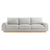 Seamus Upholstered Fabric Sofa in Light Gray