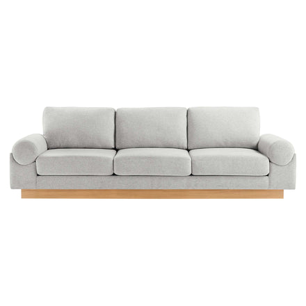 Oasis Upholstered Fabric Sofa in Light Gray