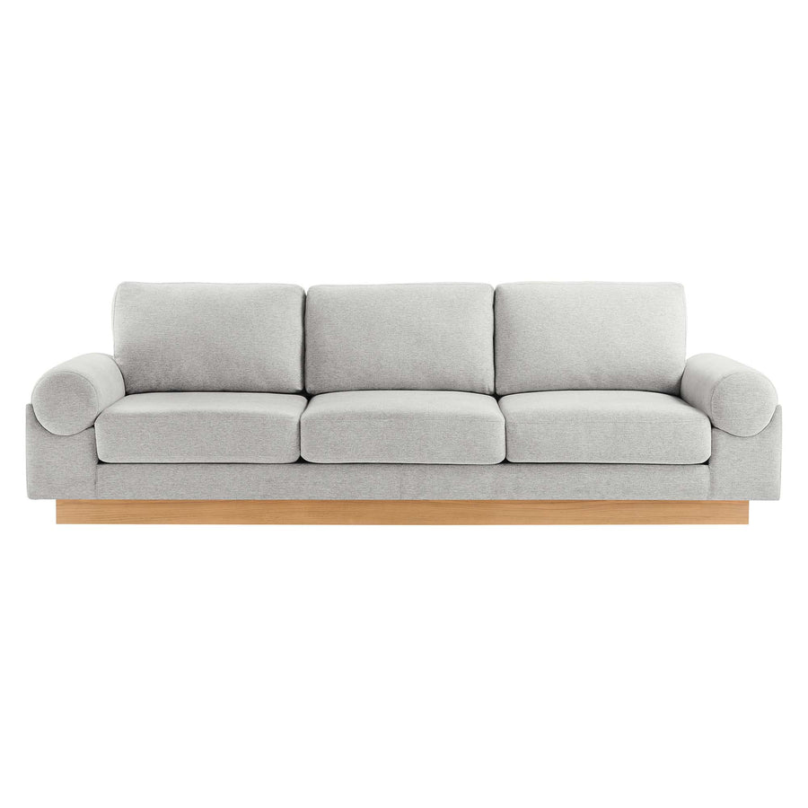 Seamus Upholstered Fabric Sofa in Light Gray