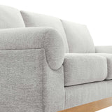 Seamus Upholstered Fabric Sofa in Light Gray