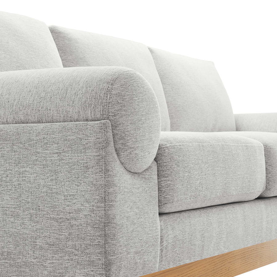 Seamus Upholstered Fabric Sofa in Light Gray