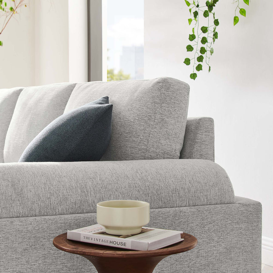 Seamus Upholstered Fabric Sofa in Light Gray