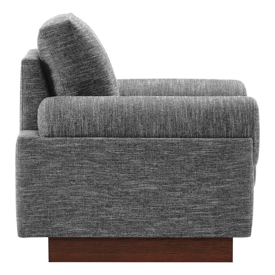 Seamus Upholstered Fabric Armchair in Gray