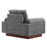 Seamus Upholstered Fabric Armchair in Gray