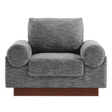 Seamus Upholstered Fabric Armchair in Gray