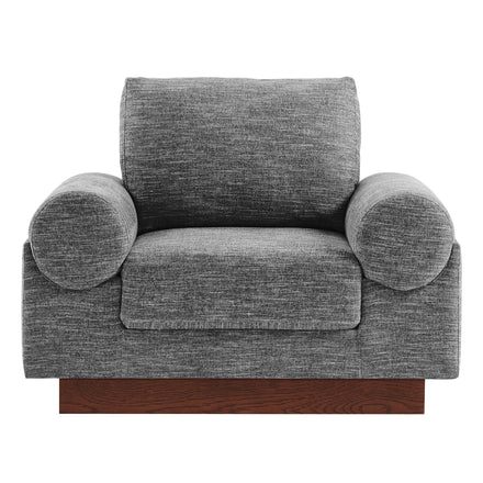 Oasis Upholstered Fabric Armchair in Gray