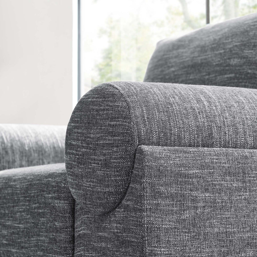 Seamus Upholstered Fabric Armchair in Gray