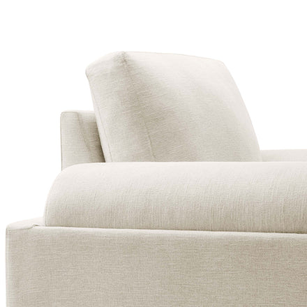 Oasis Upholstered Fabric Armchair in Ivory