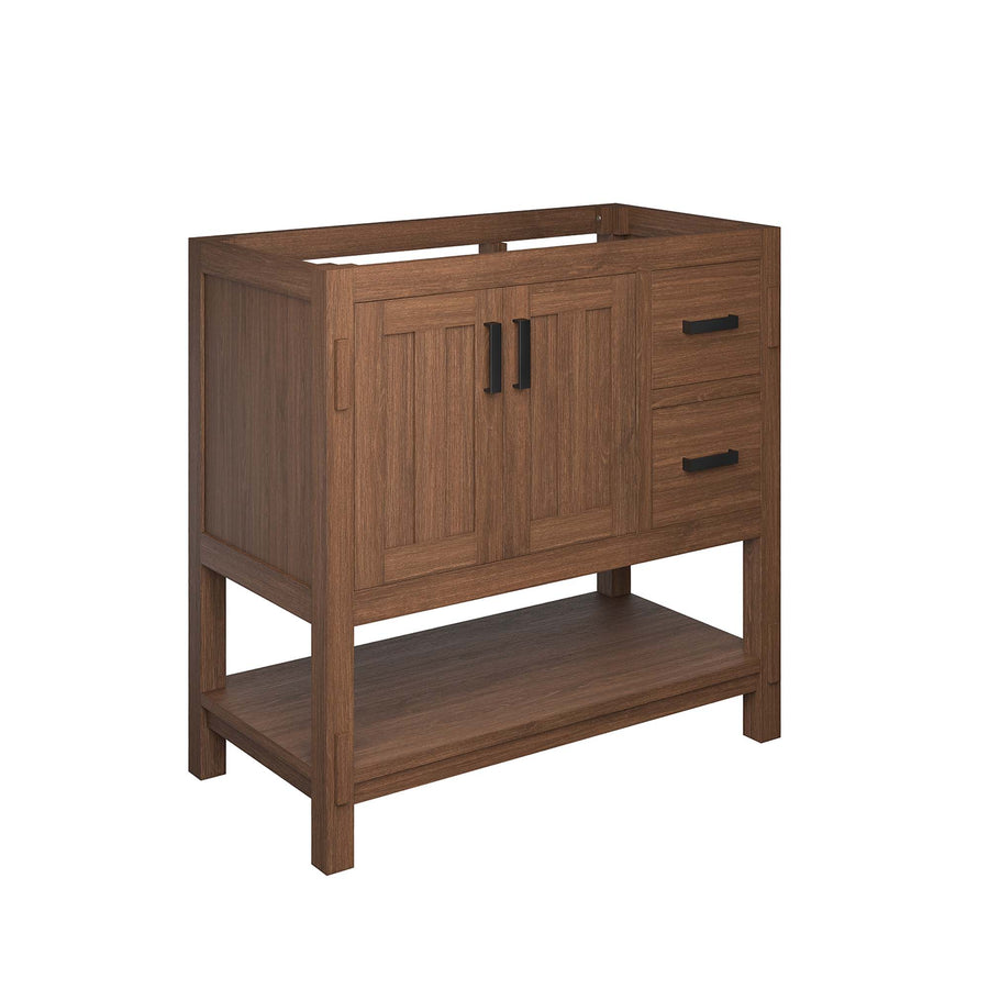 Tramontana 36" Wood Bathroom Vanity Cabinet (Sink Basin Not Included) in Walnut