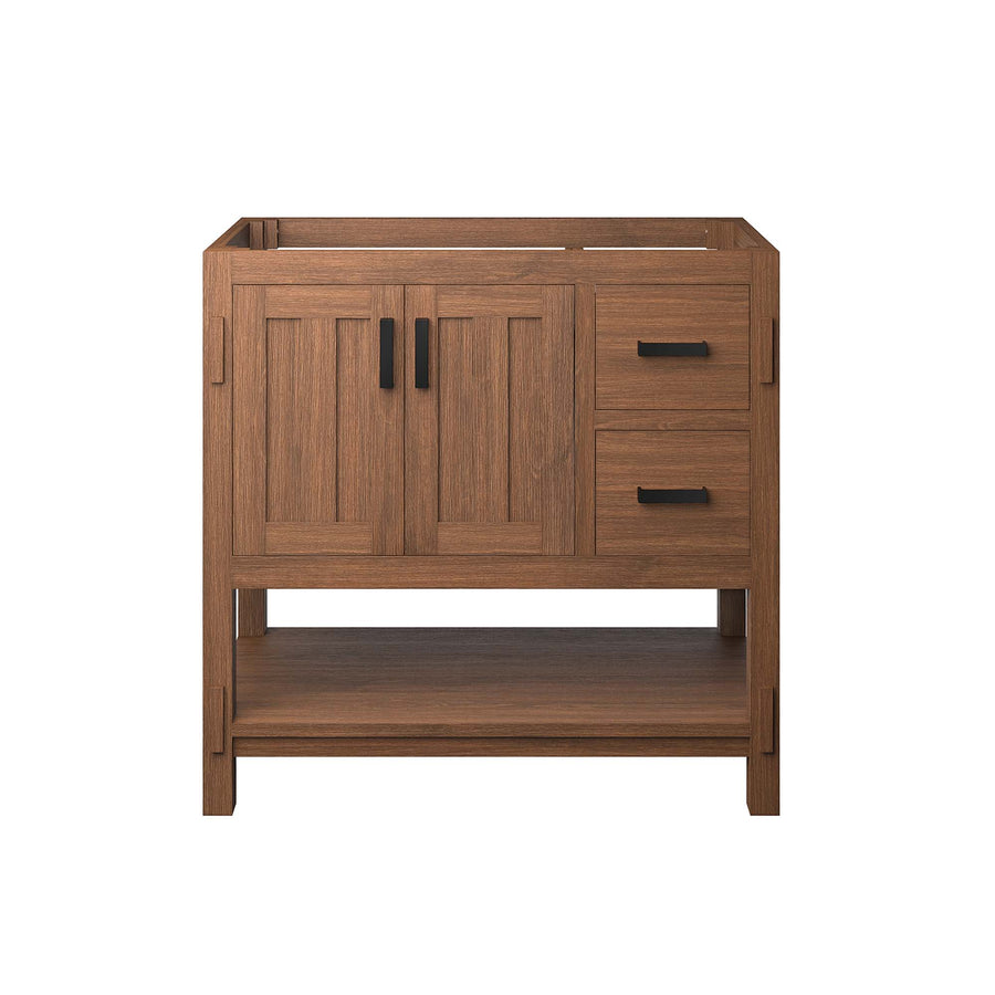 Tramontana 36" Wood Bathroom Vanity Cabinet (Sink Basin Not Included) in Walnut