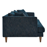 Manor Down Filled Overstuffed Sofa in Navy Fabric