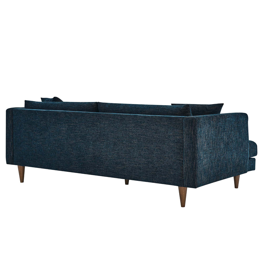 Manor Down Filled Overstuffed Sofa in Navy Fabric