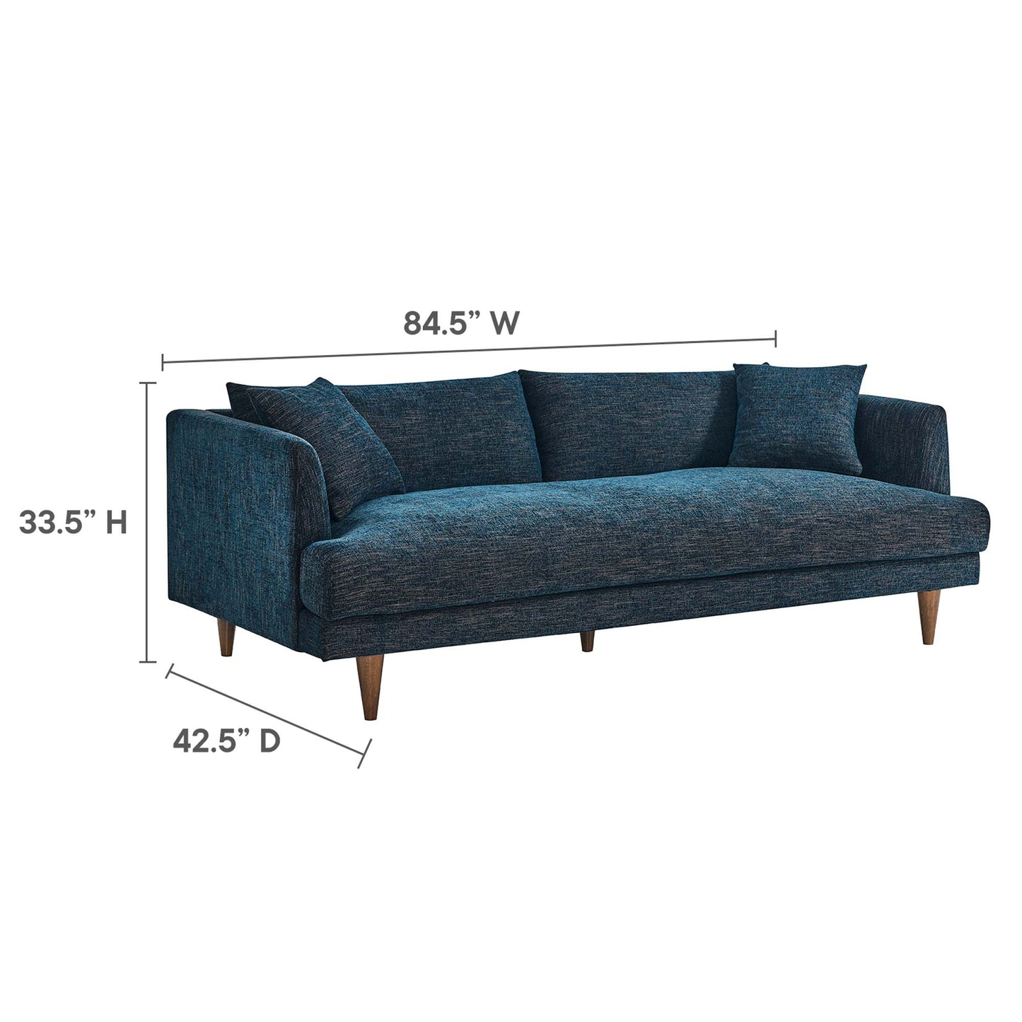 Zoya Down Filled Overstuffed Sofa by Furniture for America