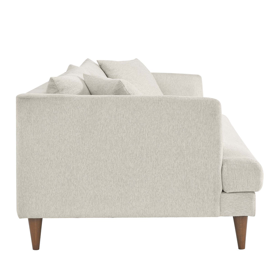 Manor Down Filled Overstuffed Sofa in Ivory Fabric
