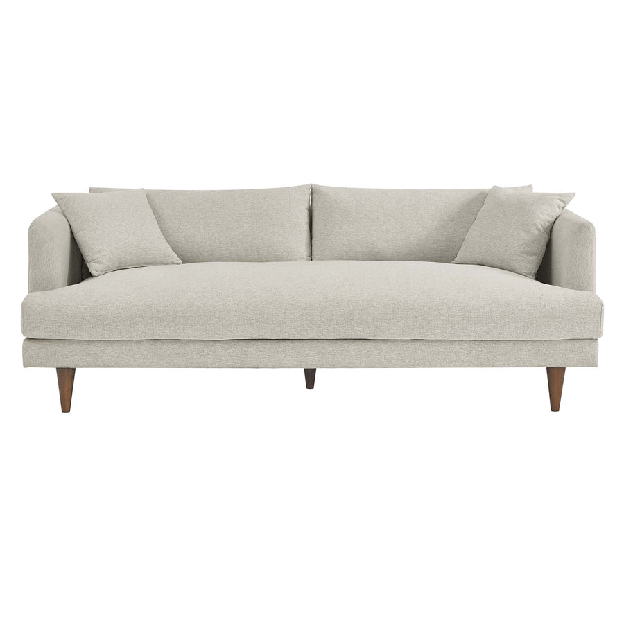 Manor Down Filled Overstuffed Sofa in Ivory Fabric