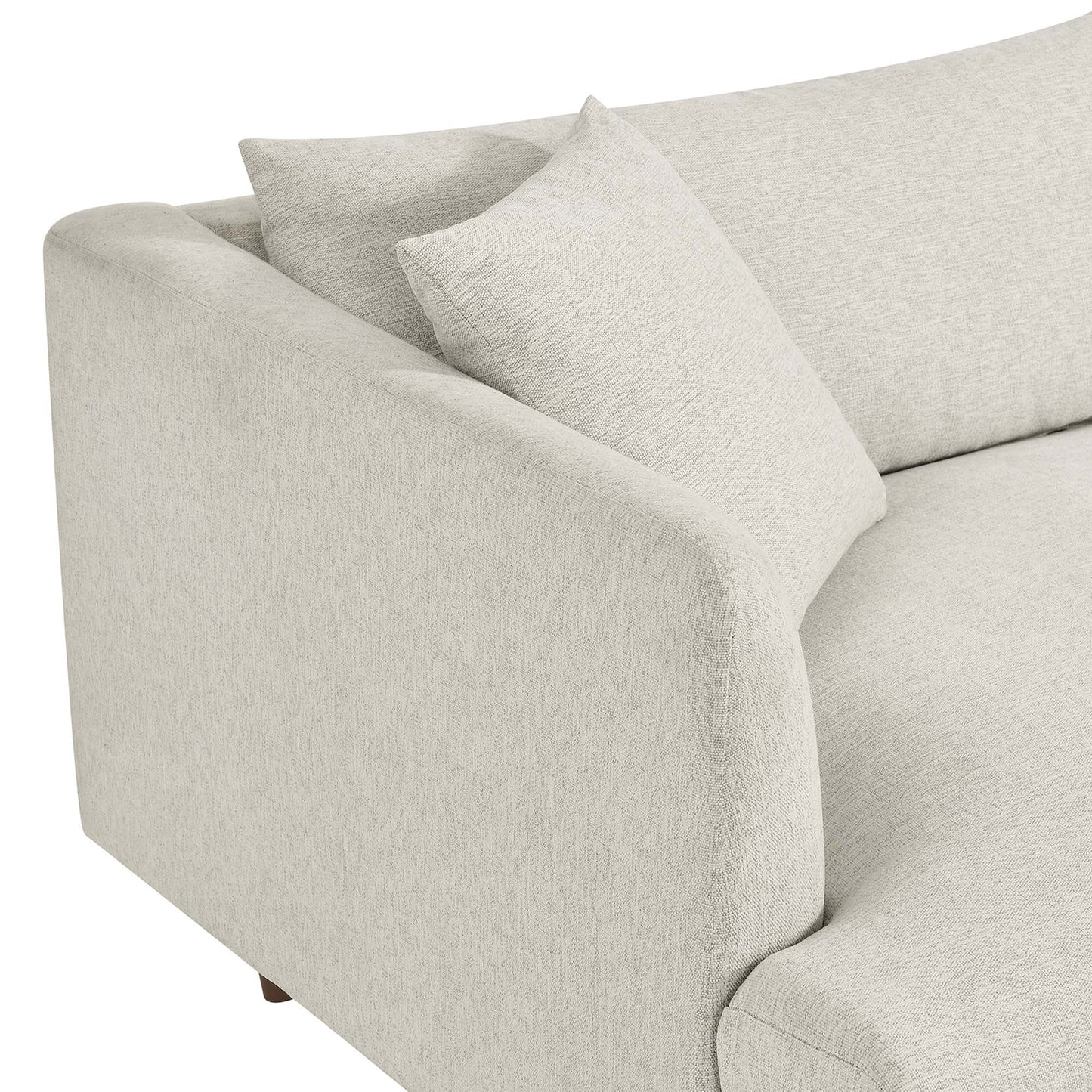 Manor Down Filled Overstuffed Sofa in Ivory Fabric