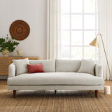 Manor Down Filled Overstuffed Sofa in Ivory Fabric