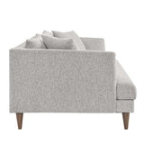 Manor Down Filled Overstuffed Sofa in Light Gray Fabric
