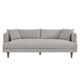 Manor Down Filled Overstuffed Sofa in Light Gray Fabric