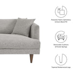Manor Down Filled Overstuffed Sofa in Light Gray Fabric